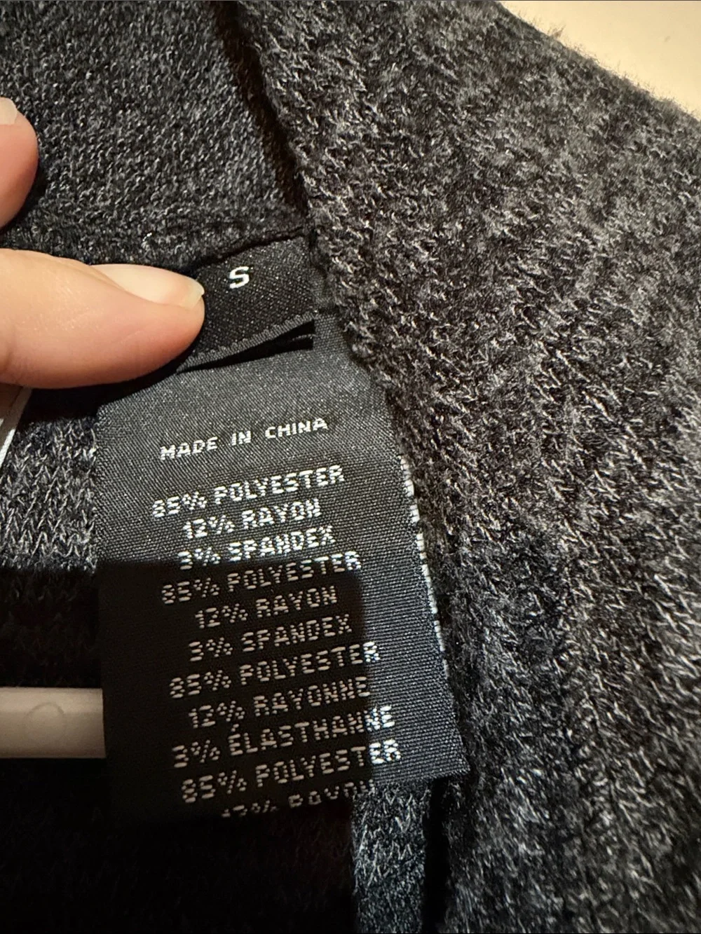 Harley-Davidson Charcoal Open-Front Cardigan with Shoulder Studs